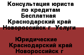 Консультация юриста по кредитам.Бесплатная - Краснодарский край, Новороссийск г. Услуги » Юридические   . Краснодарский край,Новороссийск г.